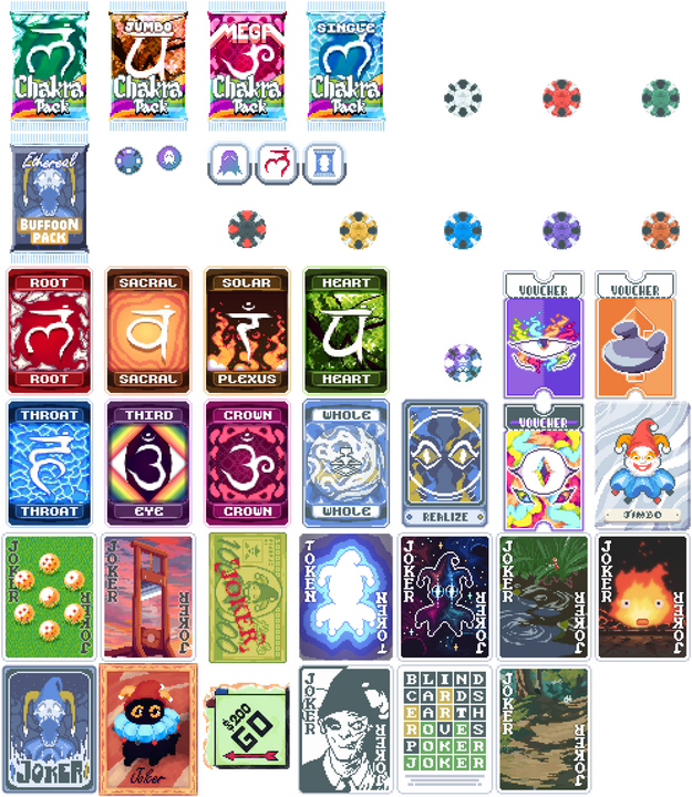 Assets for my Balatro mod, Chakra Collection