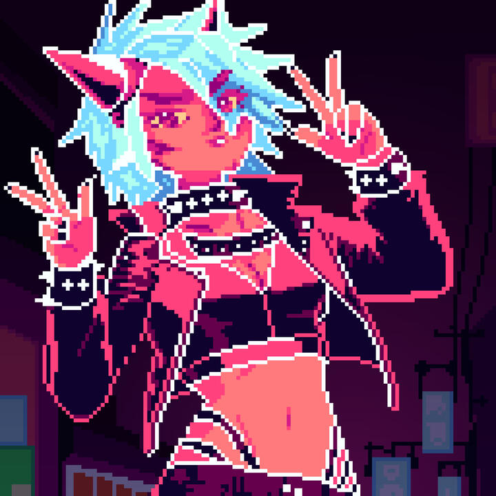 Neon Punk character design