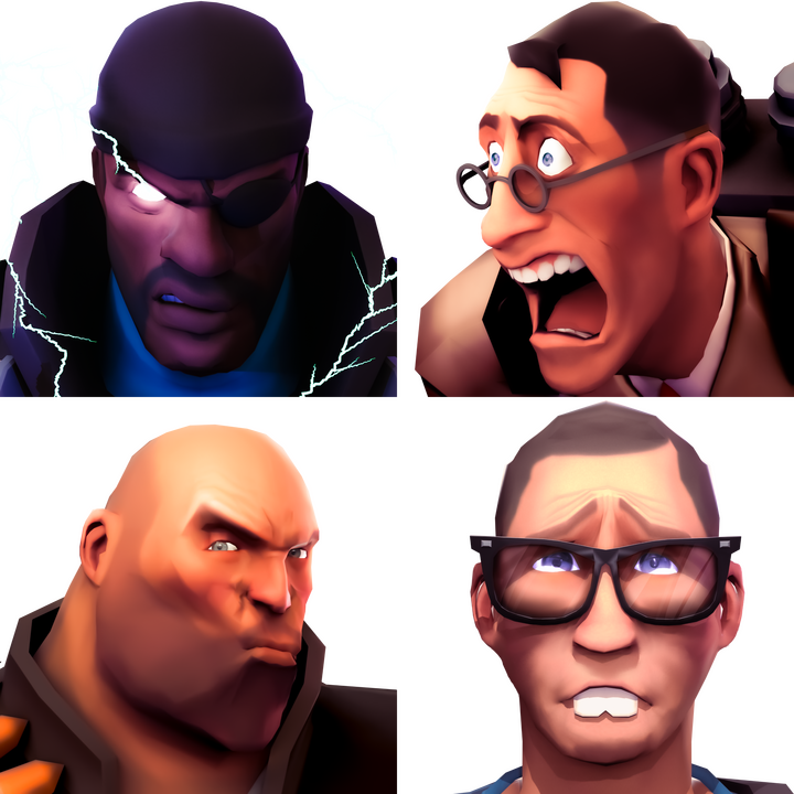 Various TF2 Blender Emojis